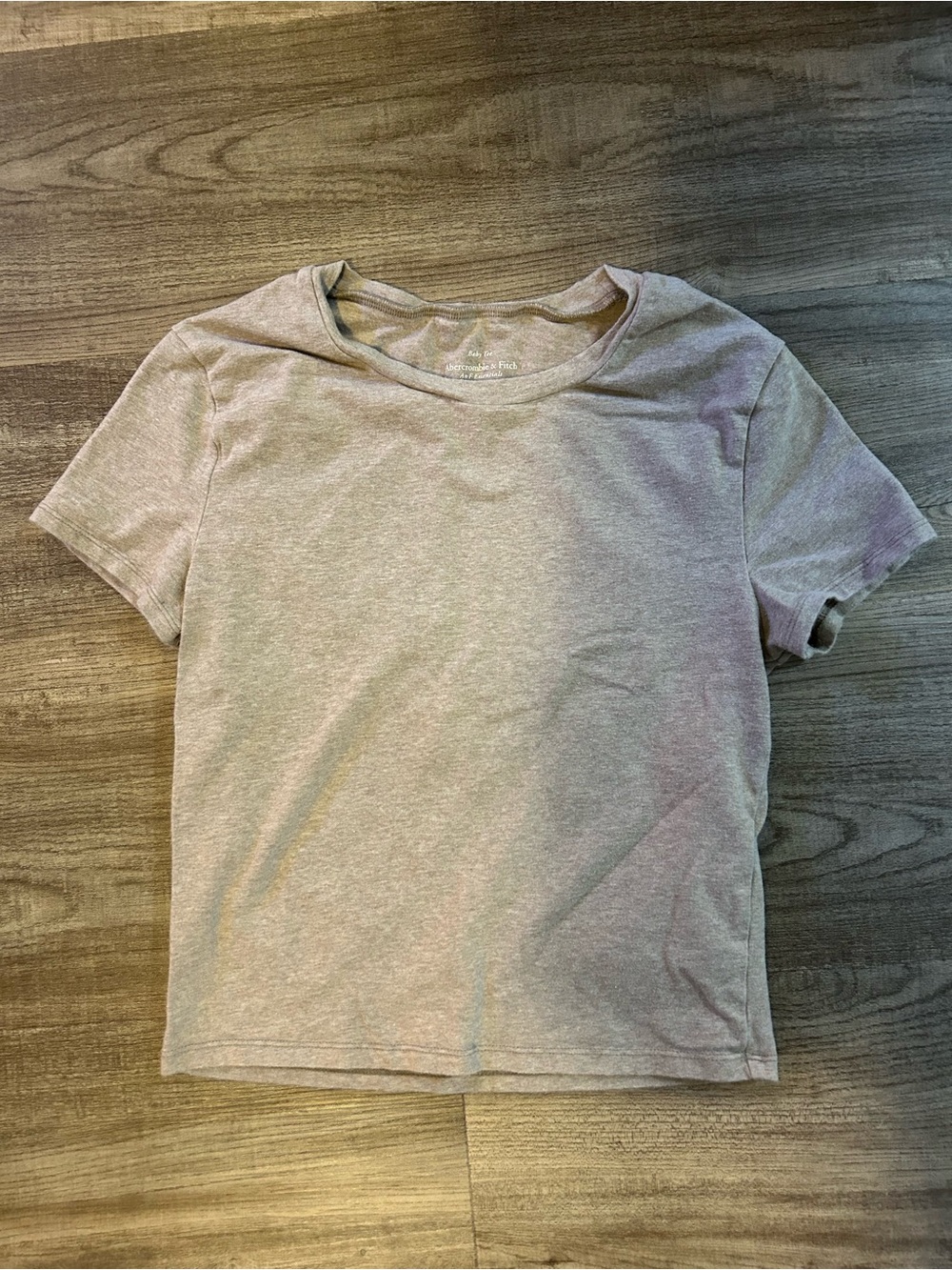 Abercrombie & Fitch Short-Sleeve Crew Tee - Mauve Heather